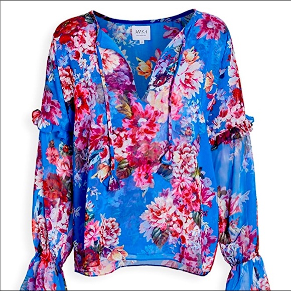 Misa Los Angeles Tops - Misa Los Angeles | NWT Capriana Floral Ruffle Top